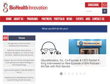Tablet Screenshot of biohealthinnovation.org